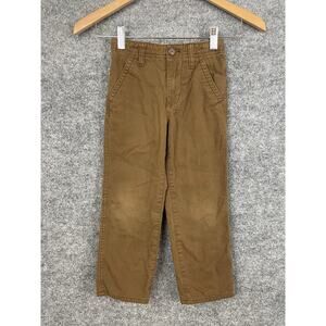 Mini Boden Pants Boys 5 Years Brown Flannel Plaid Lining